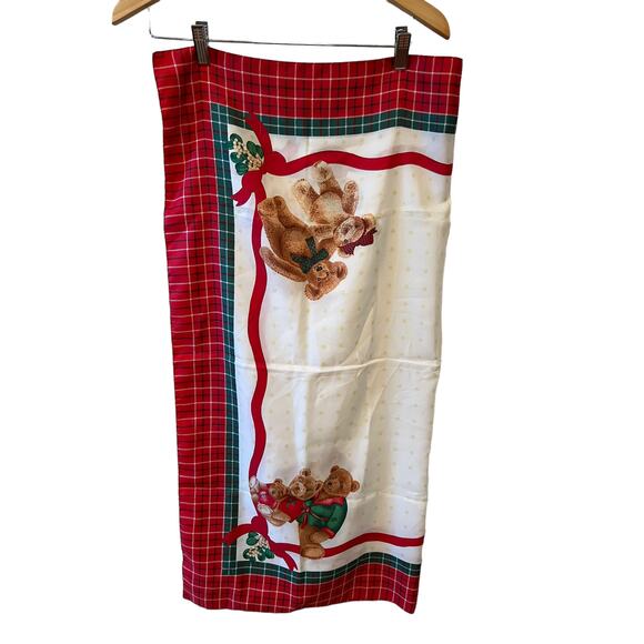 Vintage Avon Teddy Bear Christmas scarf - Picture 2 of 7